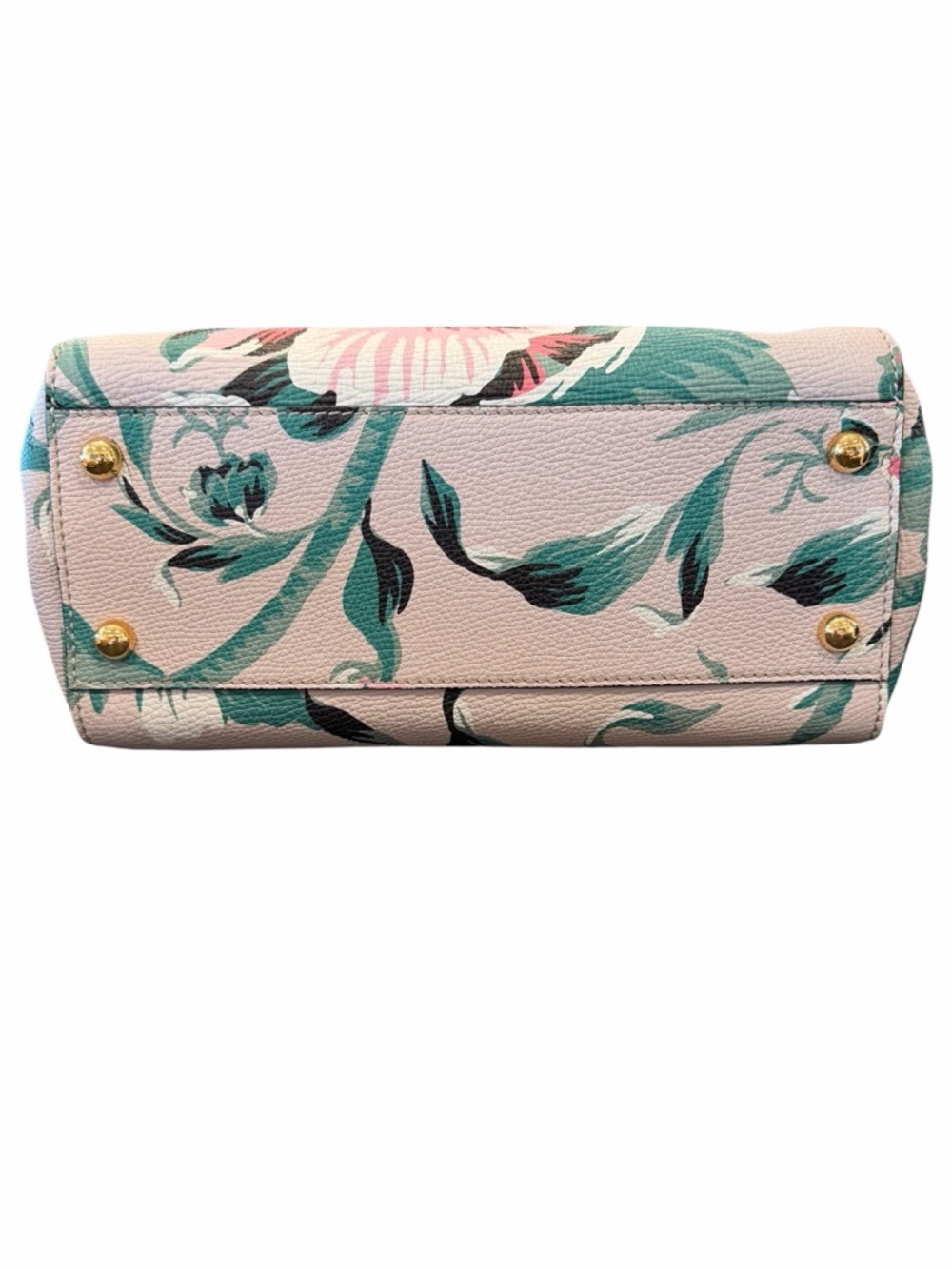 Burberry Pink Floral Leather Satchel with Green Accents - Picture 9 of 15